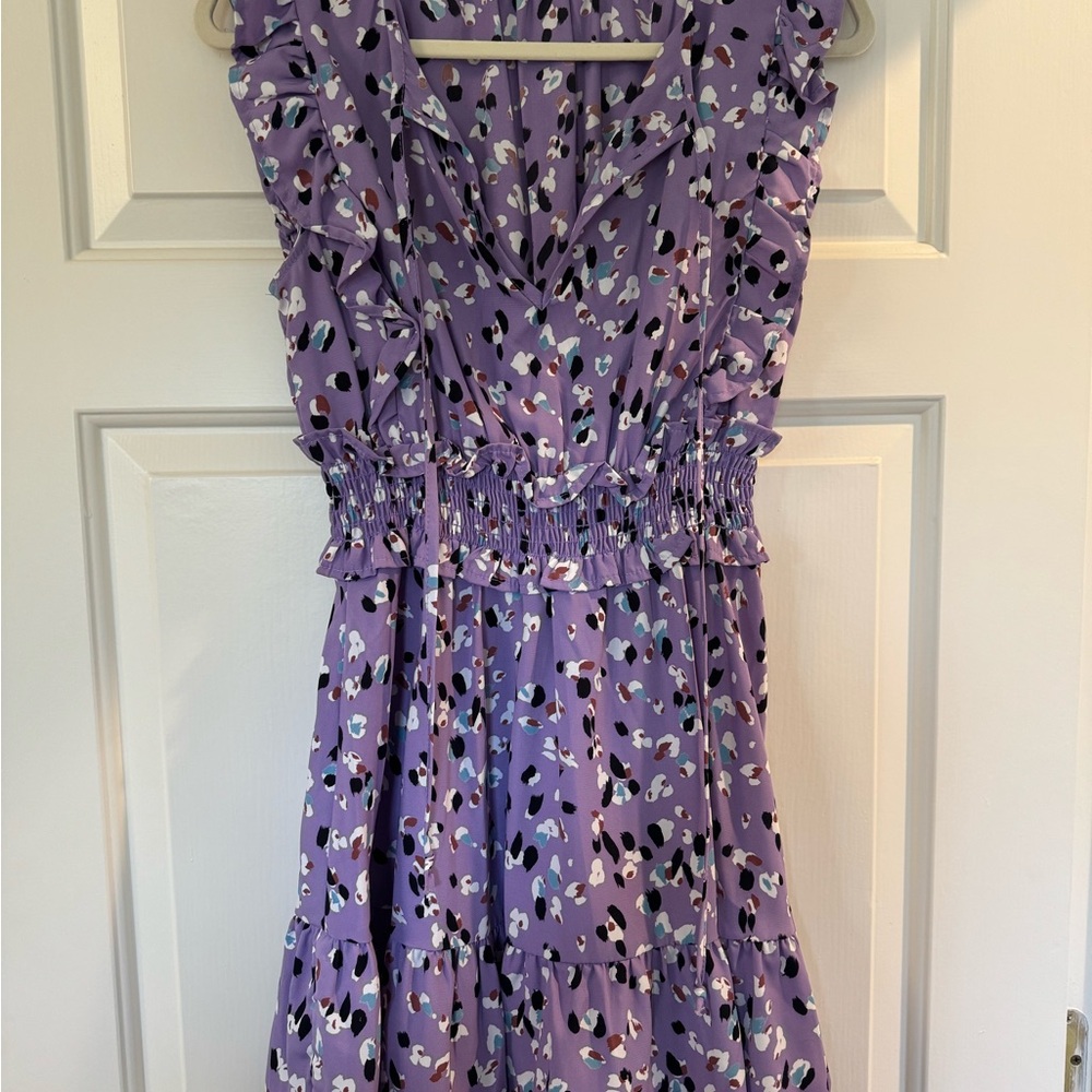 Purple Ruffled Kids Dress